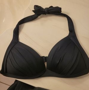 Black triangle swim top - size 10 - padded